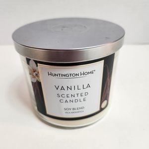 🆕️Huntington Home VANILLA 3-Wick Soy Blend Candle 14 oz